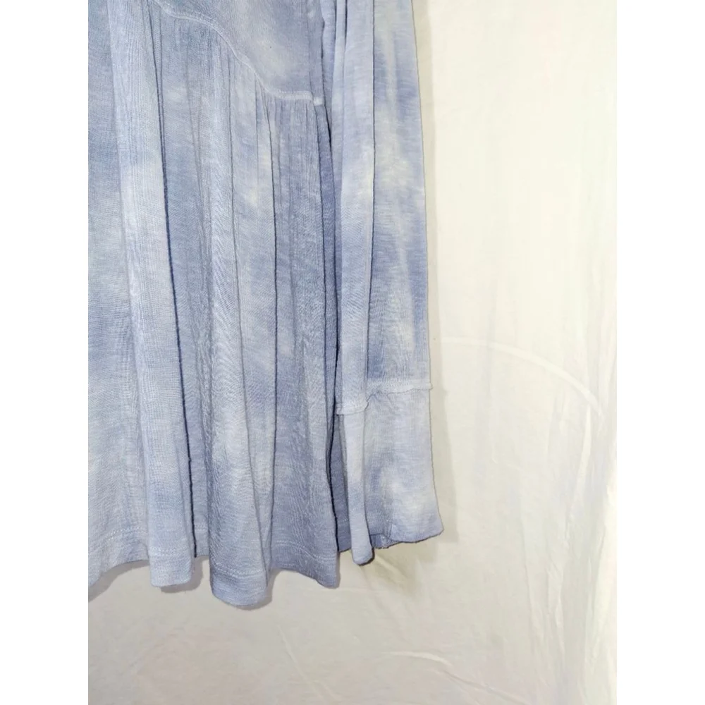 American Eagle Blue & White Tie-Dye Long Sleeve Tee, Size L super soft stretchy - Picture 2 of 5